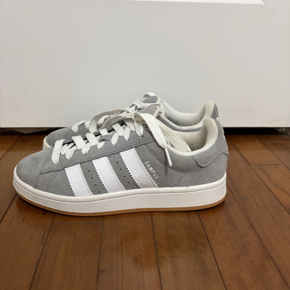 Adidas Campus Classic Gray and White Sneakers